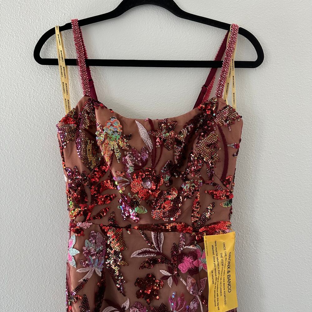 Bronx and Banco DAHLIA LEON EMBROIDERED EVENING DRESS New US 4 - Picture 7 of 12